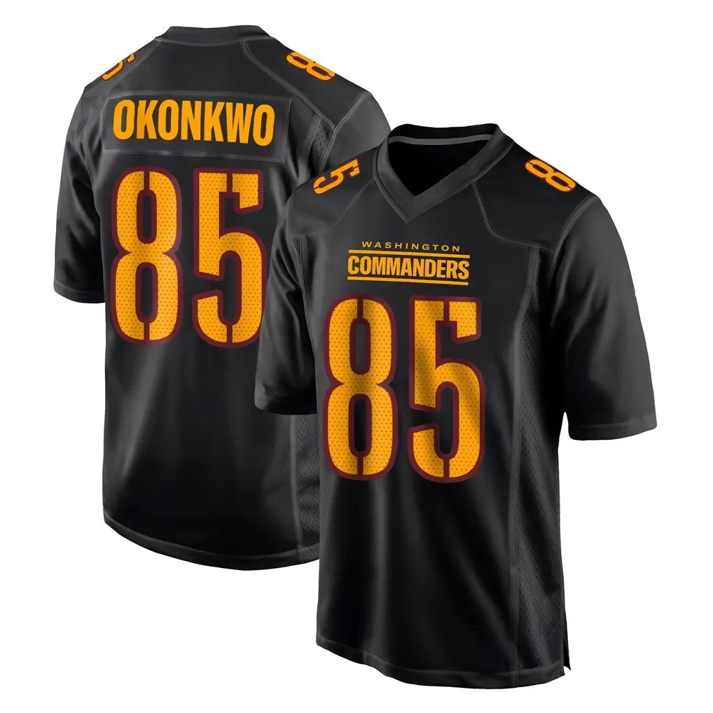 Odoa W.Commanders #85 Chig Okonkwo Player Black Carbon Fashion Home Game Stitched Jerseys