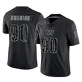 Odoa W.Commanders #90 Charles Omenihu Player Black Limited Reflective Home Game Stitched Jerseys