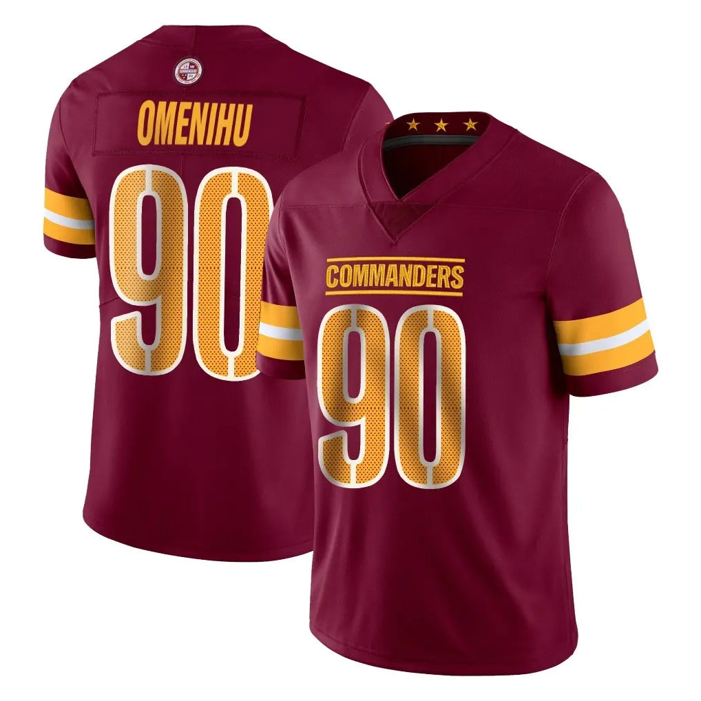 Odoa W.Commanders #90 Charles Omenihu Player Burgundy Limited Vapor Home Game Stitched Jerseys