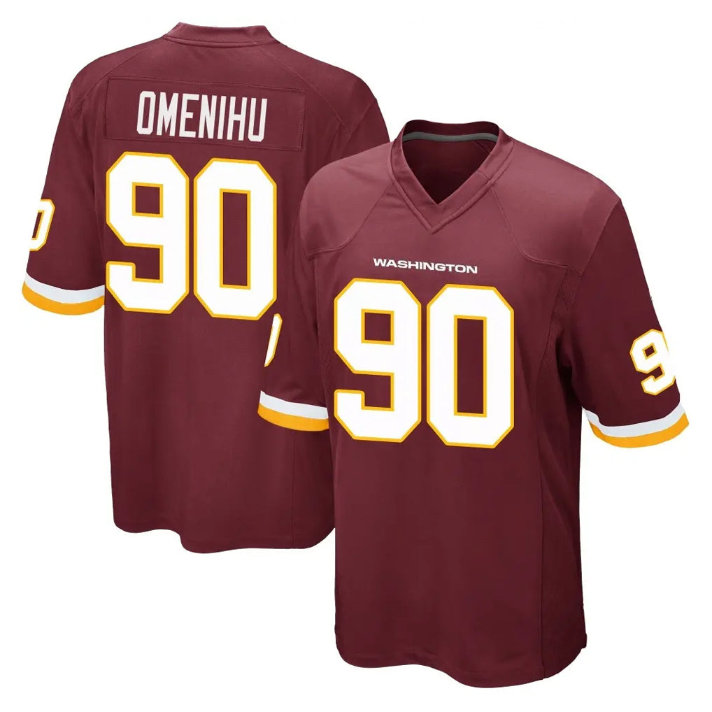 Odoa W.Commanders #90 Charles Omenihu Player Burgundy Team Color Home Game Stitched Jerseys
