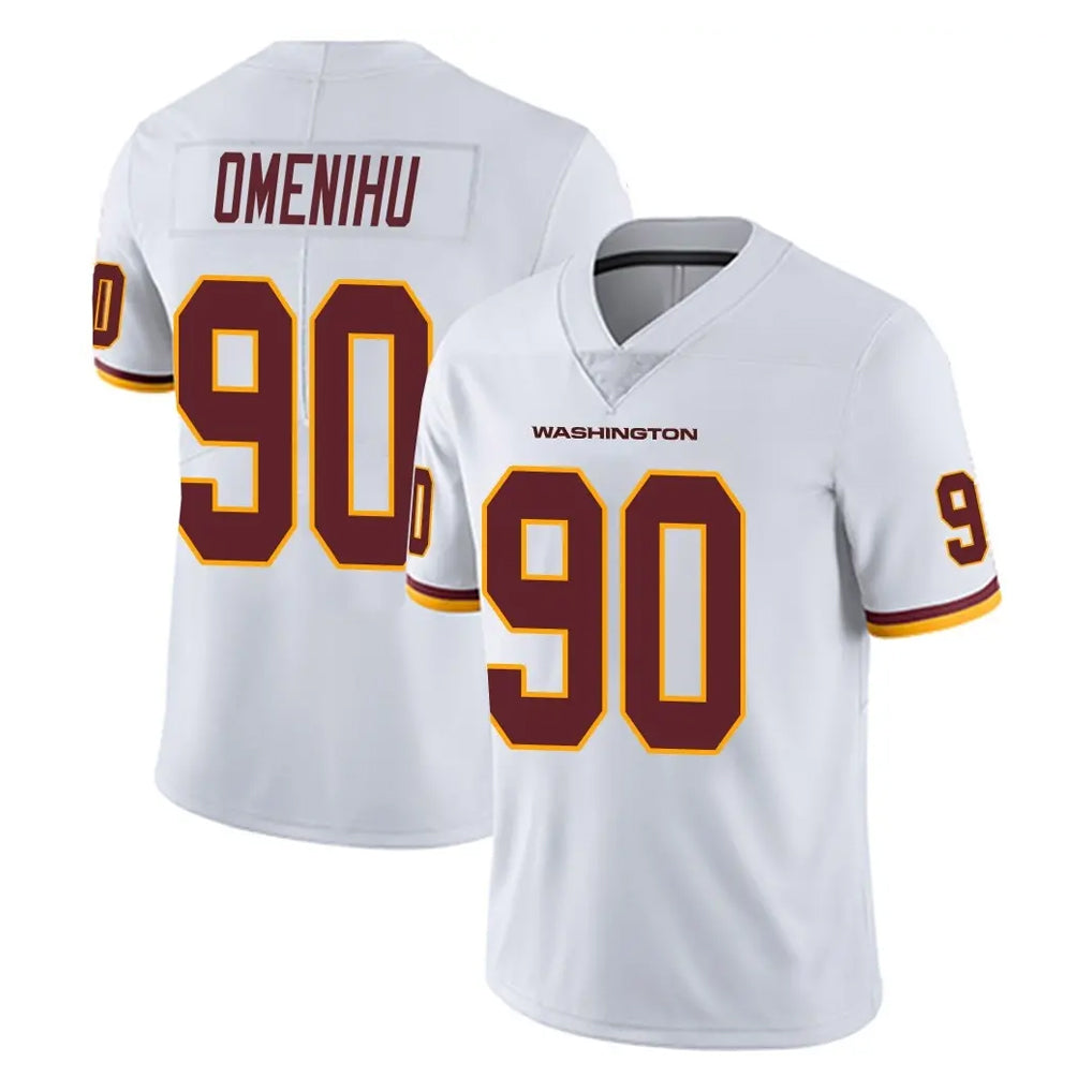 Odoa W.Commanders #90 Charles Omenihu Player White Limited Vapor Untouchable Home Game Stitched Jerseys