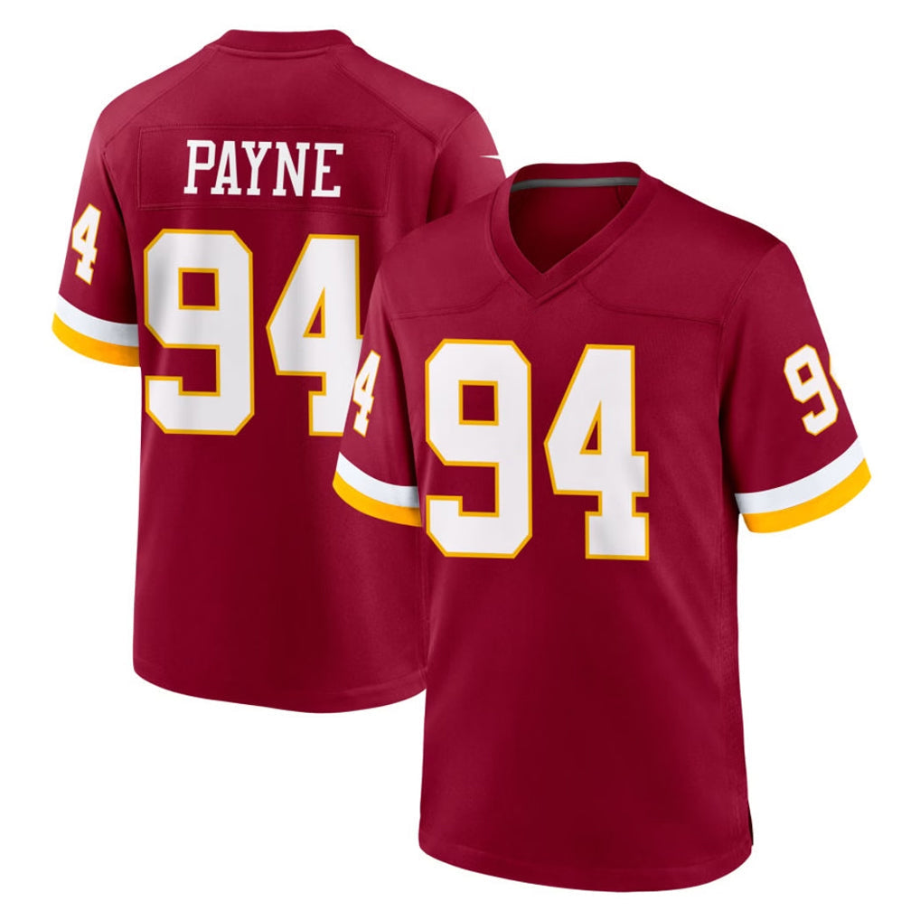 Odoa W.Commanders #94 Daron Payne Player Burgundy Game Home Stitched Jerseys