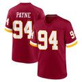 Odoa W.Commanders #94 Daron Payne Player Burgundy Game Home Stitched Jerseys