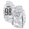 Odoa W.Commanders #98 Odafe Oweh Player Arctic Camo Limited Salute to Service Pullover Hoodies Game Stitched Jerseys