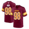 Odoa W.Commanders #98 Odafe Oweh Player Burgundy Home Game Stitched Jerseys
