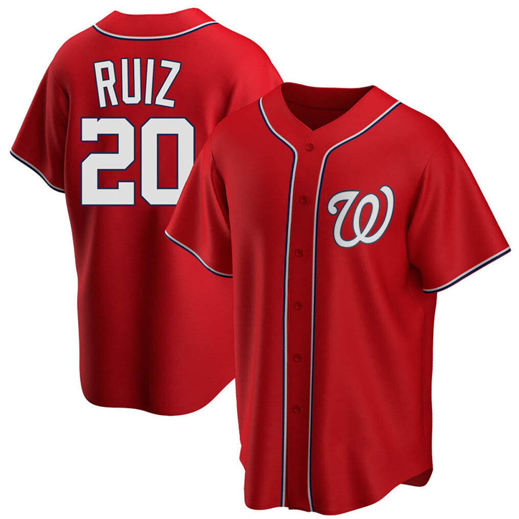 Odoa W.Nationals #20 Keibert Ruiz Player Red Home Alternate Replica Jerseys