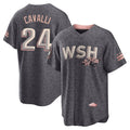 Odoa W.Nationals #24 Cade Cavalli Player Gray City Connect Stitched Jerseys