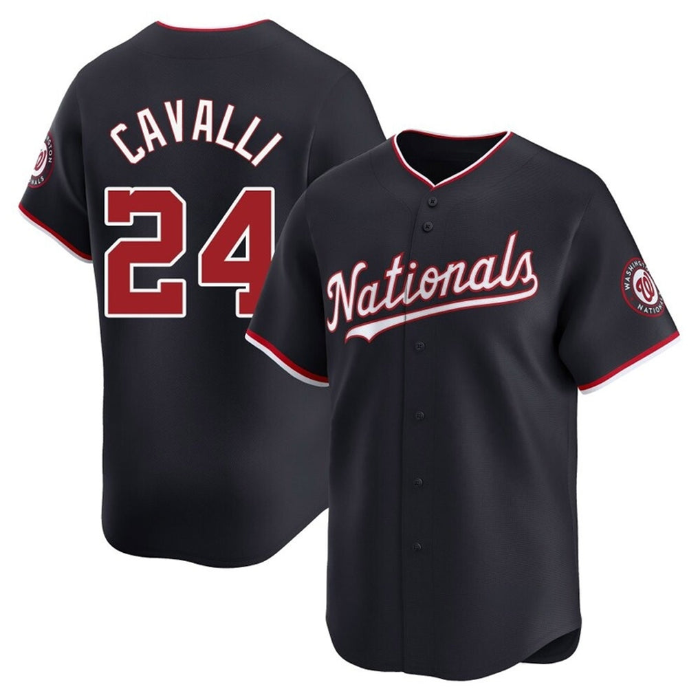 Odoa W.Nationals #24 Cade Cavalli Player Navy Alternate Limited Replica Jerseys
