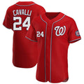 Odoa W.Nationals #24 Cade Cavalli Player Red Alternate Elite Stitched Jerseys