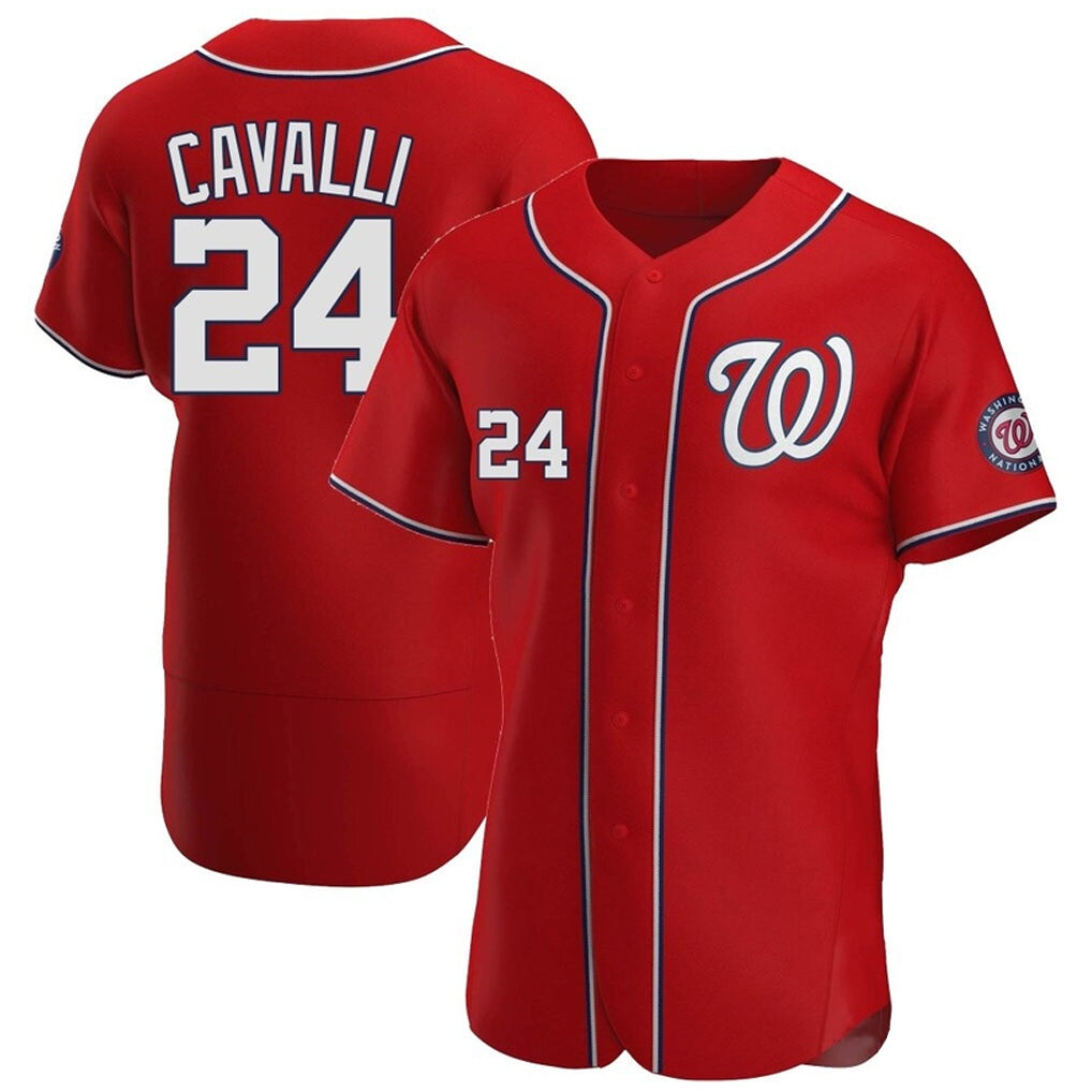 Odoa W.Nationals #24 Cade Cavalli Player Red Alternate Elite Stitched Jerseys