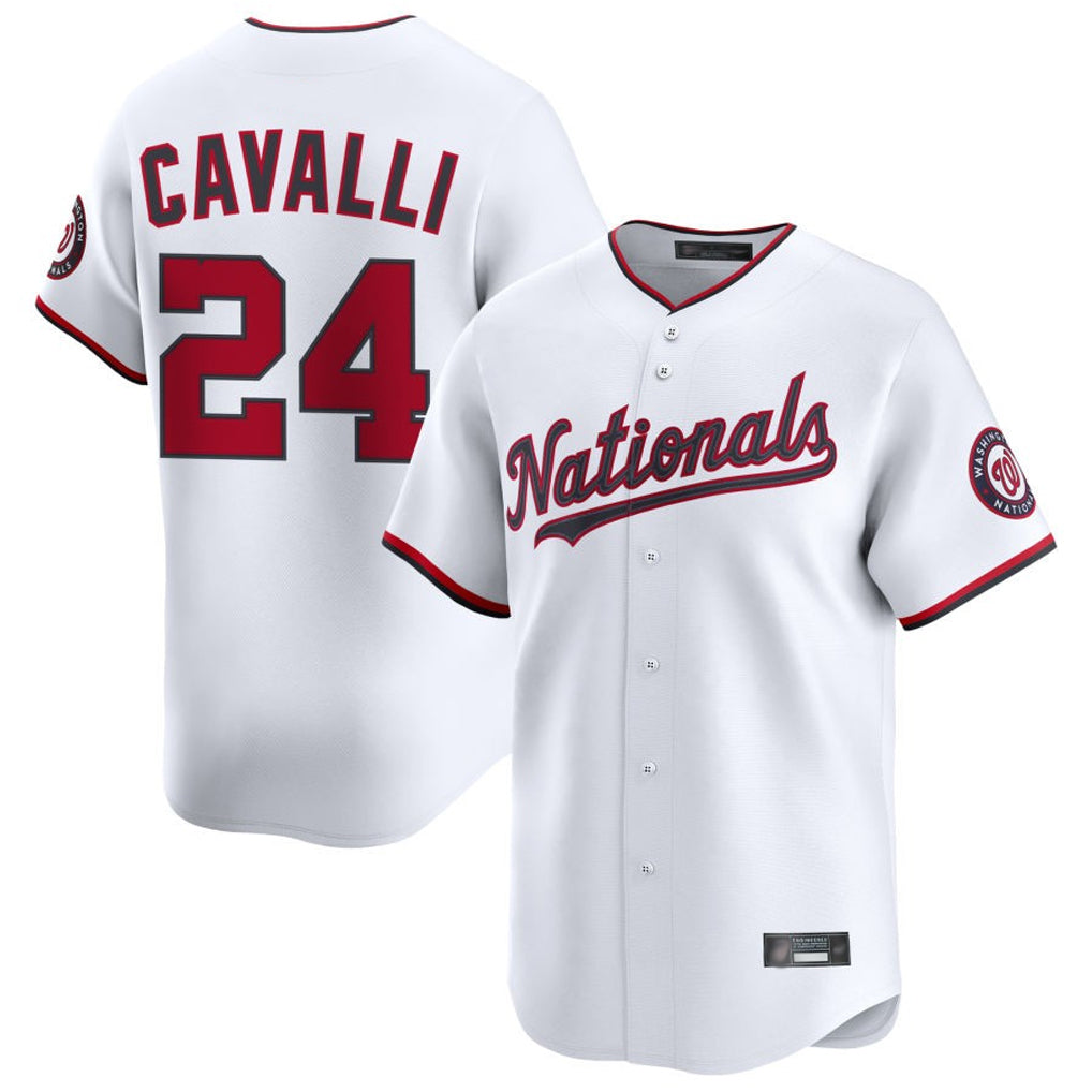 Odoa W.Nationals #24 Cade Cavalli Player White Limited Stitched Jerseys