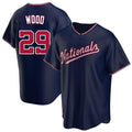 Odoa W.Nationals #29 James Wood Player Navy Blue Replica Game Stitched Jerseys
