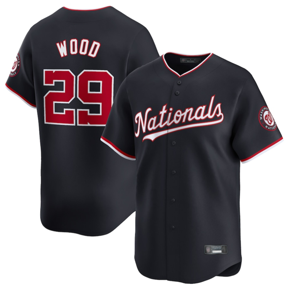 Odoa W.Nationals #29 James Wood Player Navy Limited Stitched Jerseys