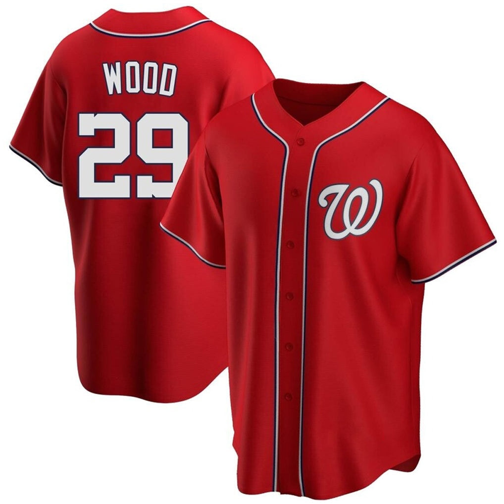 Odoa W.Nationals #29 James Wood Player Red Replica Alternate Stitched Jerseys