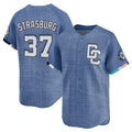Odoa W.Nationals #37 Stephen Strasburg Player Blue City Connect Elite Stitched Jerseys
