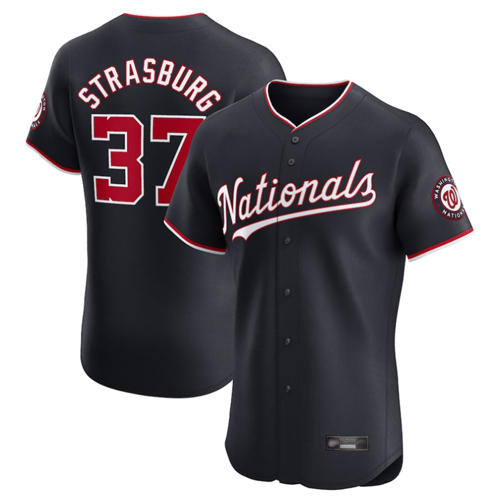 Odoa W.Nationals #37 Stephen Strasburg Player Navy Elite Stitched Jerseys