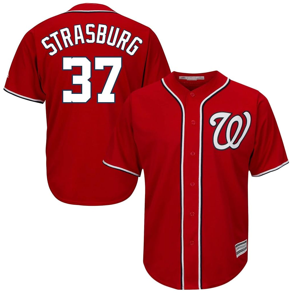 Odoa W.Nationals #37 Stephen Strasburg Player Red Cool Alternate Player Stitched Jerseys