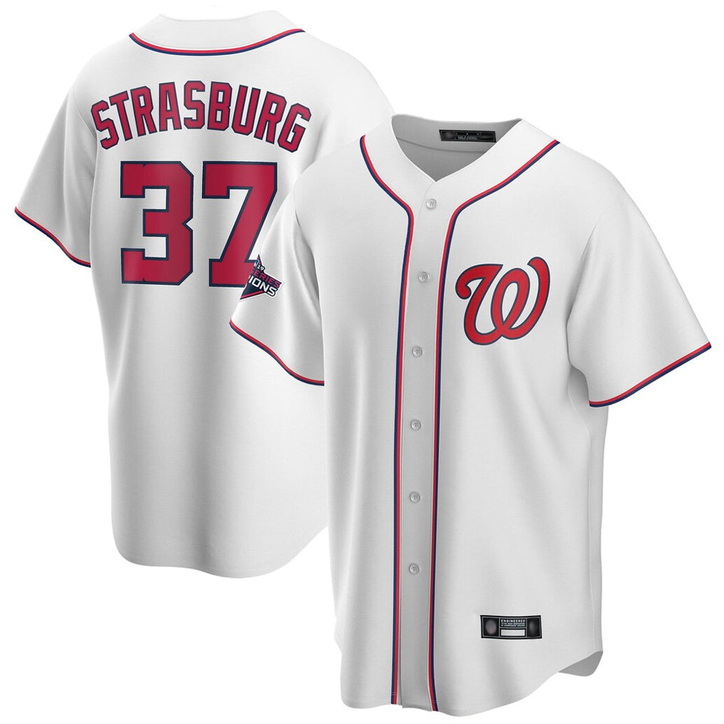 Odoa W.Nationals #37 Stephen Strasburg Player White Game Stitched Jerseys