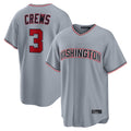 Odoa W.Nationals #3 Dylan Crews Player Gray Alternate Game Stitched Jerseys