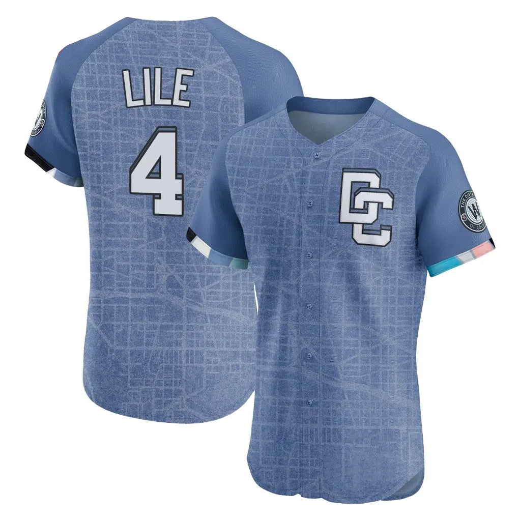 Odoa W.Nationals #4 Daylen Lile Player Blue City Connect Limited Stitched Jerseys