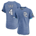 Odoa W.Nationals #4 Daylen Lile Player Blue City Connect Limited Stitched Jerseys