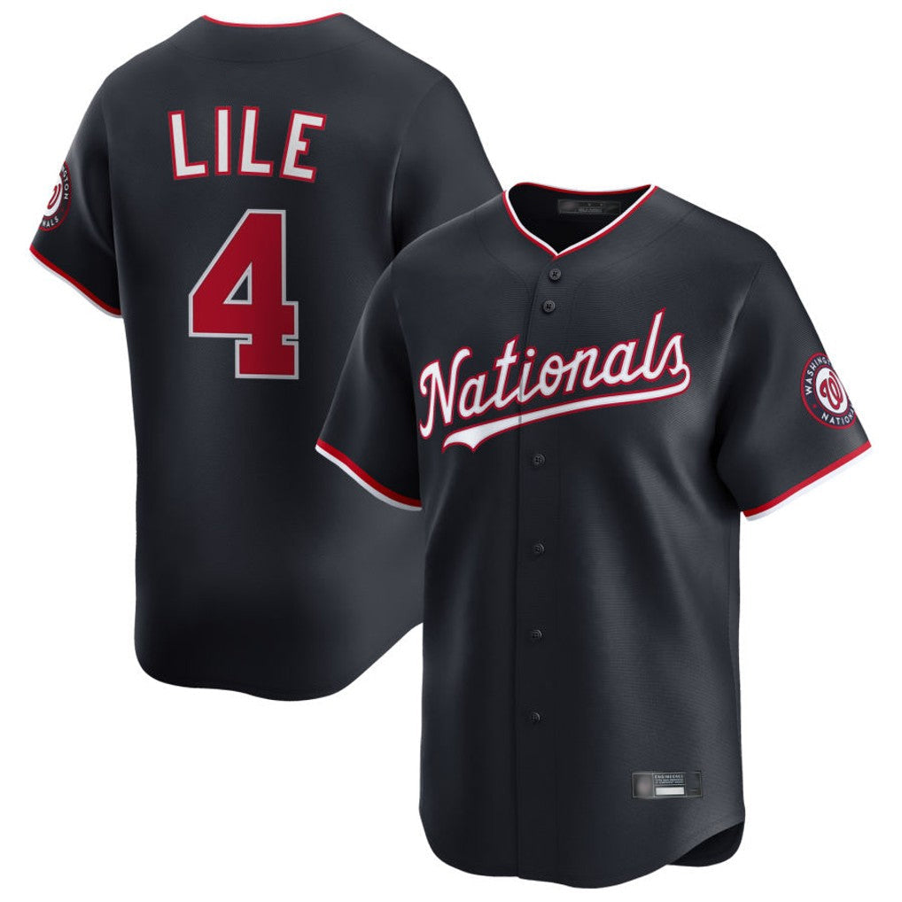 Odoa W.Nationals #4 Daylen Lile Player Navy Alternate Limited Replica Stitched Jerseys