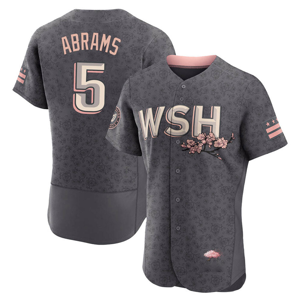Odoa W.Nationals #5 CJ Abrams Player Gray City Connect Stitched Jerseys
