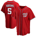 Odoa W.Nationals #5 CJ Abrams Player Red Replica Alternate Game Jerseys
