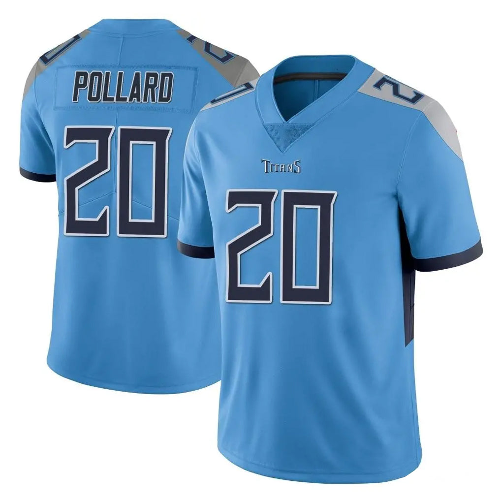 T.Titans #20 Tony Pollard Player Light Blue Limited Vapor Untouchable Home Game Odoa Stitched Jerseys