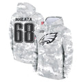 P.Eagles #68 Jordan Mailata Player Arctic Camo Salute to Service Pullover Hoodies Limited Game Odoa Stitched Jerseys