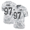 LA.Rams #97 Poona Ford Player Arctic Camo Salute To Service Limited Game Odoa Stitched Jerseys