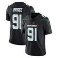 NY.Jets #91 Jowon Briggs Player Stealth Black Limited Vapor Home Game Odoa Stitched Jerseys