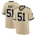 NO.Saints #51 Cesar Ruiz Player Gold Home Game Odoa Stitched Jerseys