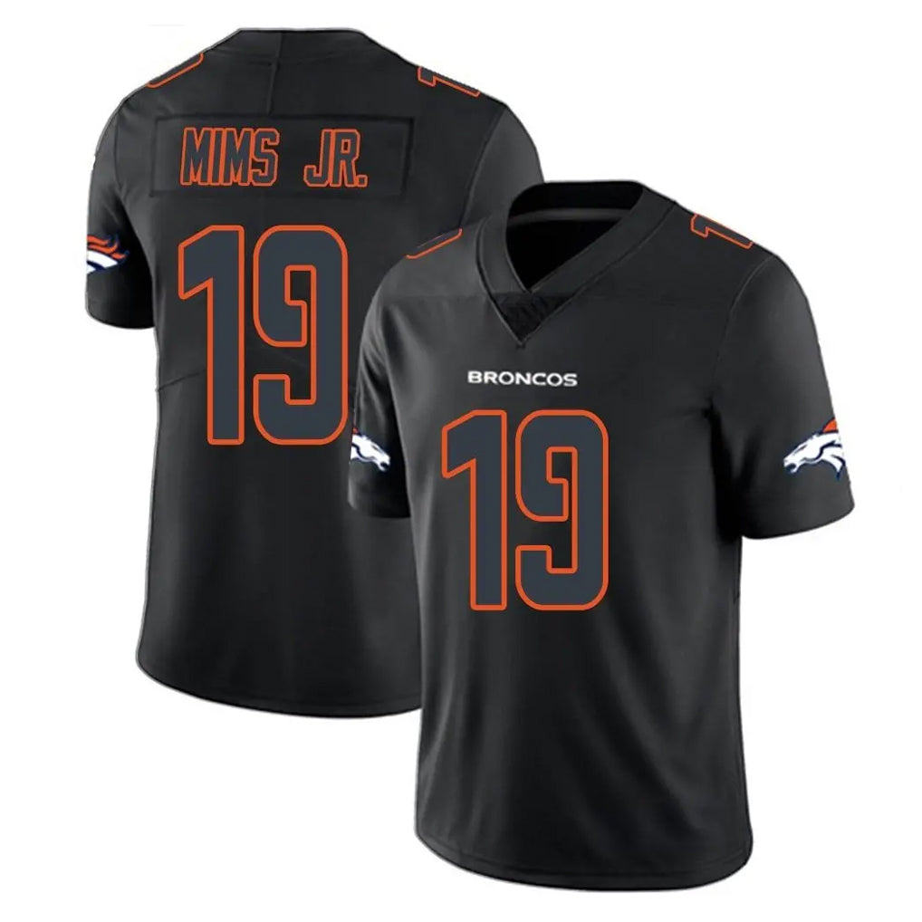 D.Broncos #19 Marvin Mims Jr. Player Black Impact Limited Game Odoa Stitched Jerseys