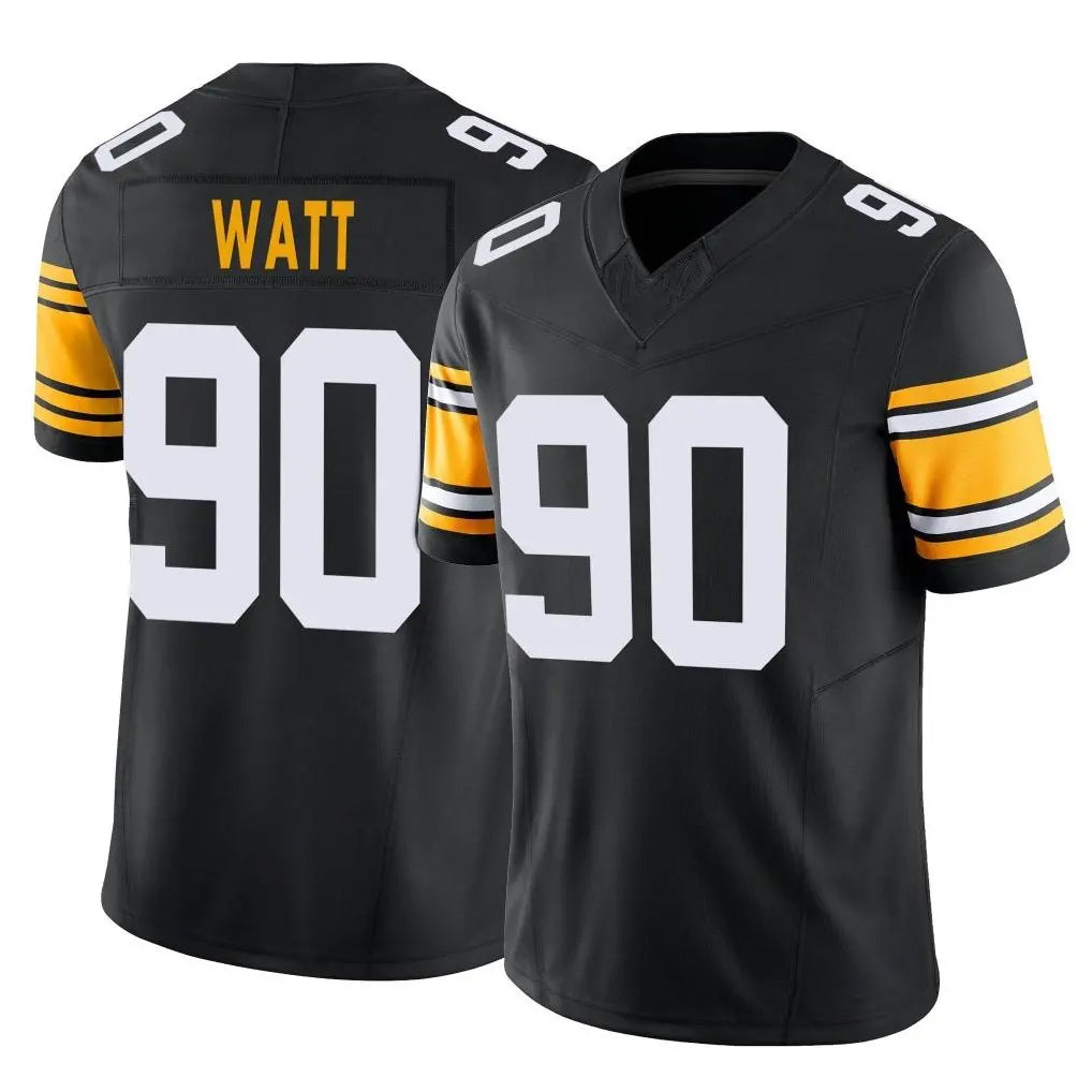 P.Steelers #90 T.J. Watt Player Black Limited Alternate Vapor F.U.S.E. Home Game Odoa Stitched Jerseys