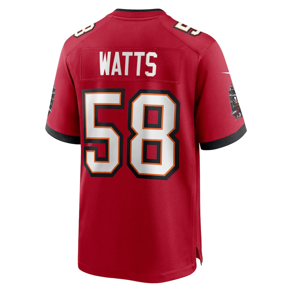 Odoa TB.Buccaneers #58 Markees Watts Red Game Jersey