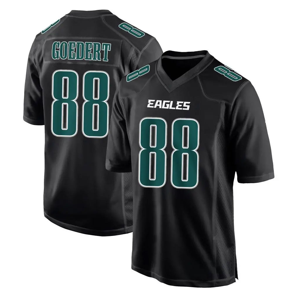 P.Eagles #88 Dallas Goedert Player Carbon Black Fashion Home Game Odoa Stitched Jerseys