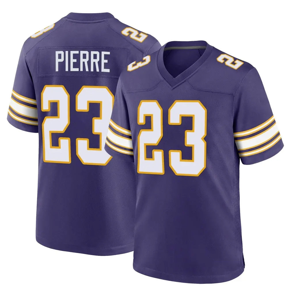 M.Vikings #23 James Pierre Player Purple Classic Home Game Odoa Stitched Jerseys