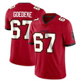 TB.Buccaneers #67 Luke Goedeke Player Red Limited Vapor Home Game Odoa Stitched Jerseys
