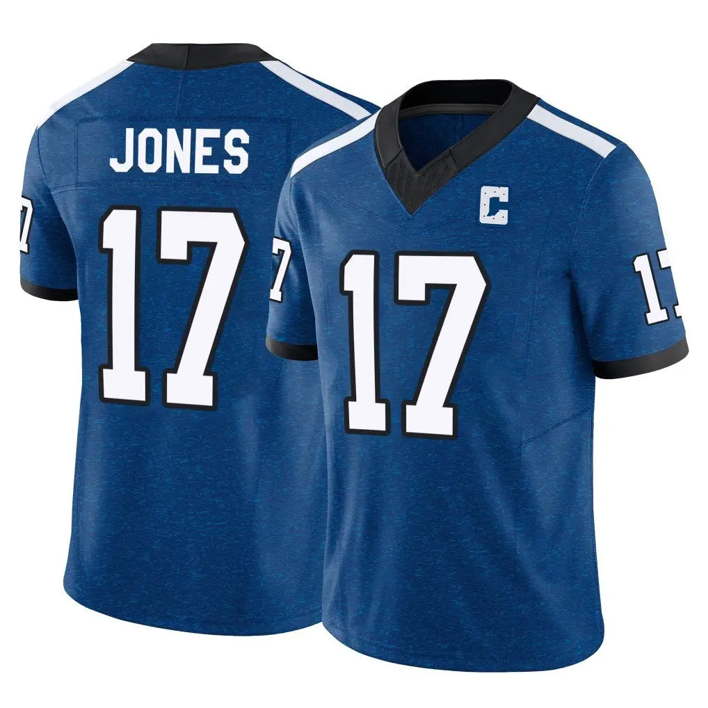 IN.Colts #17 Daniel Jones Player Royal Limited Indiana Nights Alternate Vapor F.U.S.E. Home Game Odoa Stitched Jerseys