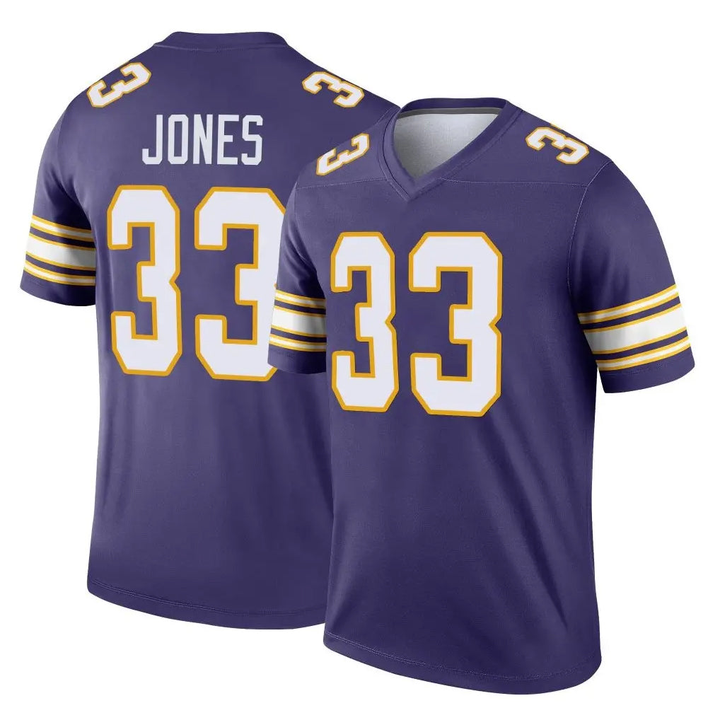 M.Vikings #33 Aaron Jones Sr. Player Purple Limited Classic Home Game Odoa Stitched Jerseys