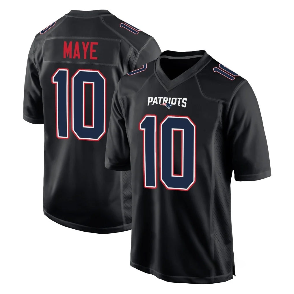 NE.Patriots #10 Drake Maye Player Carbon Fashion Limited Home Game Odoa Stitched Jerseys