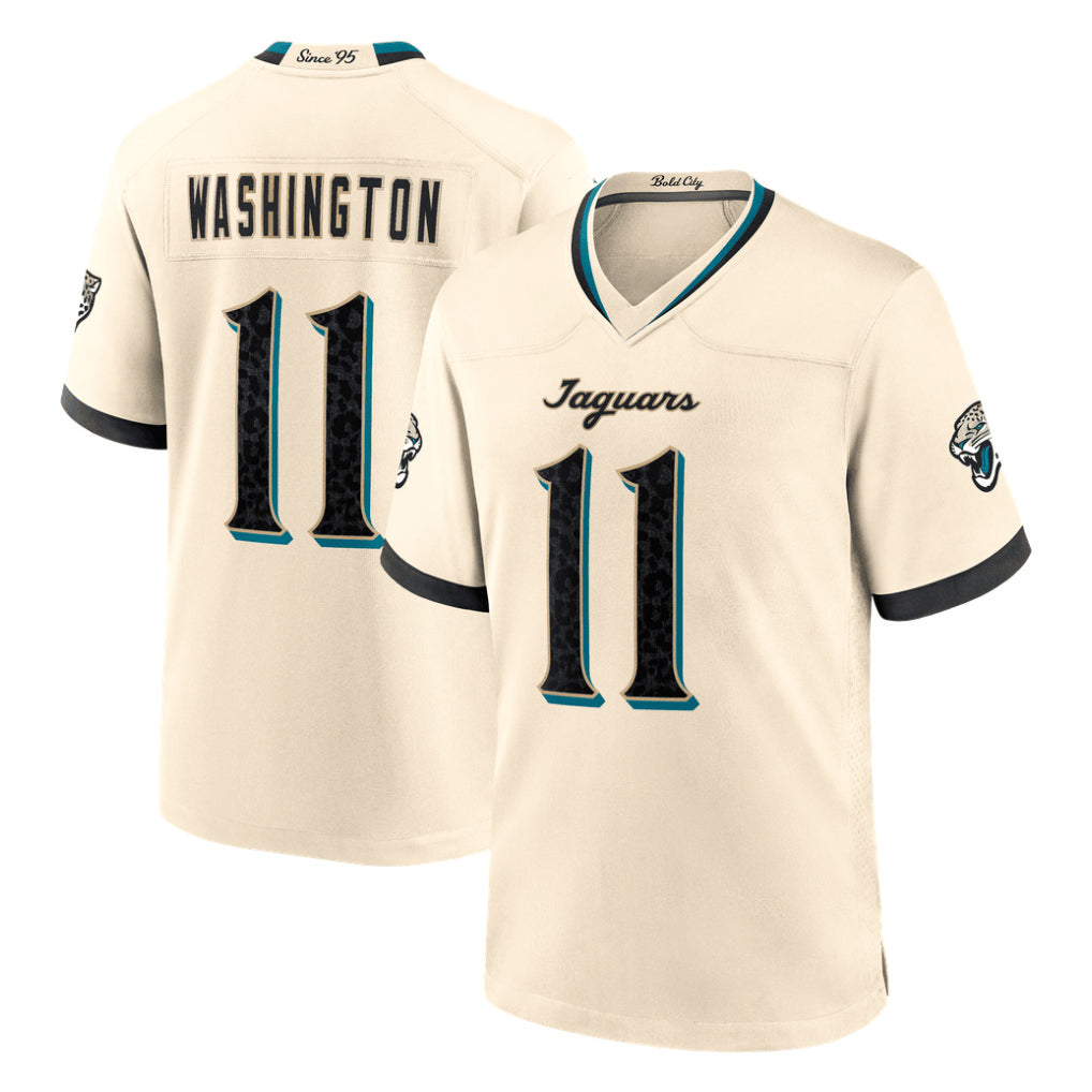 J.Jaguars #11 Parker Washington Player Natural 2026 Rivalries Collection Game Odoa Stitched Jerseys
