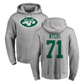 NY.Jets #71 Josh Myers Player Gray LOGO Pullover Hoodies Limited Game Odoa Stitched Jerseys