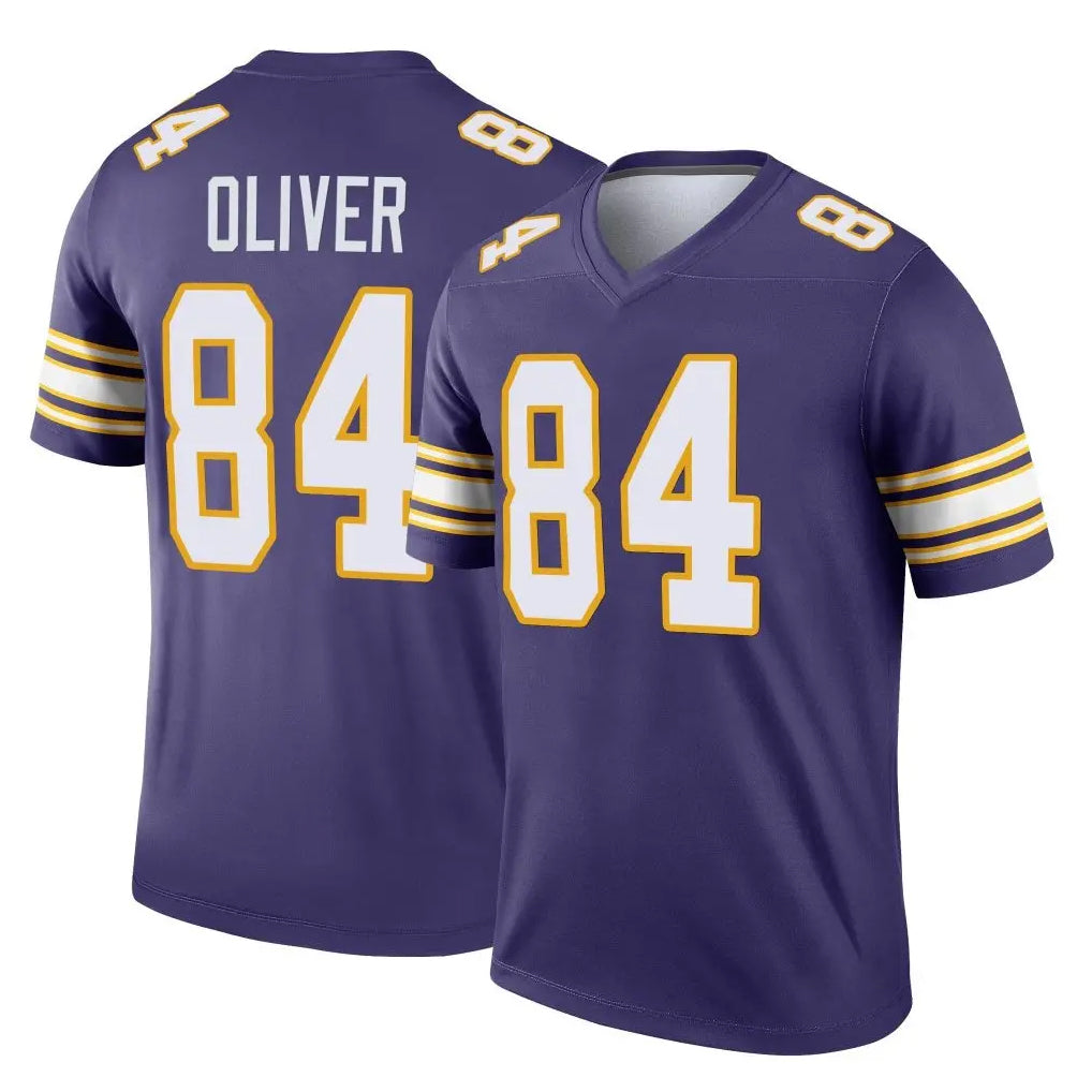 M.Vikings #84 Josh Oliver Player Purple Limited Classic Home Game Odoa Stitched Jerseys