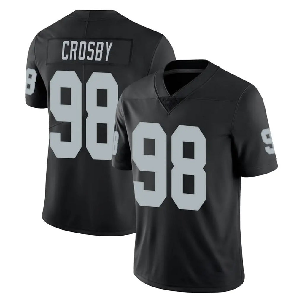 LV.Raiders #98 Maxx Crosby Player Black Limited Vapor Untouchable Home Game Odoa Stitched Jerseys