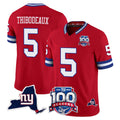 NY.Giants #5 Kayvon Thibodeaux Player Red 100th Season & State Patch Vapor Limited Home Game Odoa Stitched Jerseys