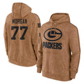 GB.Packers #77 Jordan Morgan Player Brown Salute to Service Hoodies Limited Game Odoa Stitched Jerseys