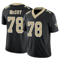 NO.Saints #78 Erik McCoy Player Black Limited Vapor F.U.S.E. Home Game Odoa Stitched Jerseys