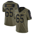 GB.Packers #65 Aaron Banks Player Olive Salute To Service Limited Game Odoa Stitched Jerseys